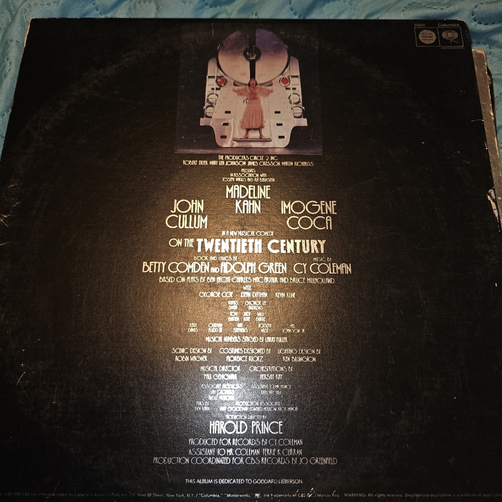 1978‎ original Broadway cast recording vinyl LP of the musical On the Twentieth - Picture 7 of 9